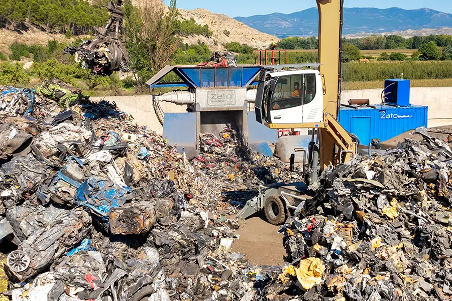 scrap yard con Blue Devil visto dall'alto